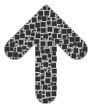 Ok yönünü mozaik kareler ve daireler