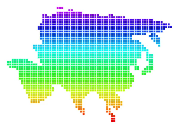 스펙트럼 점 아시아 지도 — 스톡 벡터