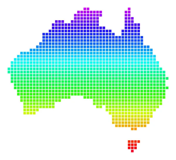 色付きの点線オーストラリア地図 — ストックベクタ