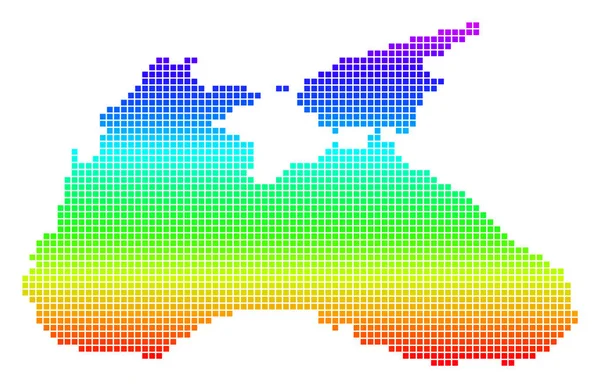 明るいピクセル黒海地図 — ストックベクタ