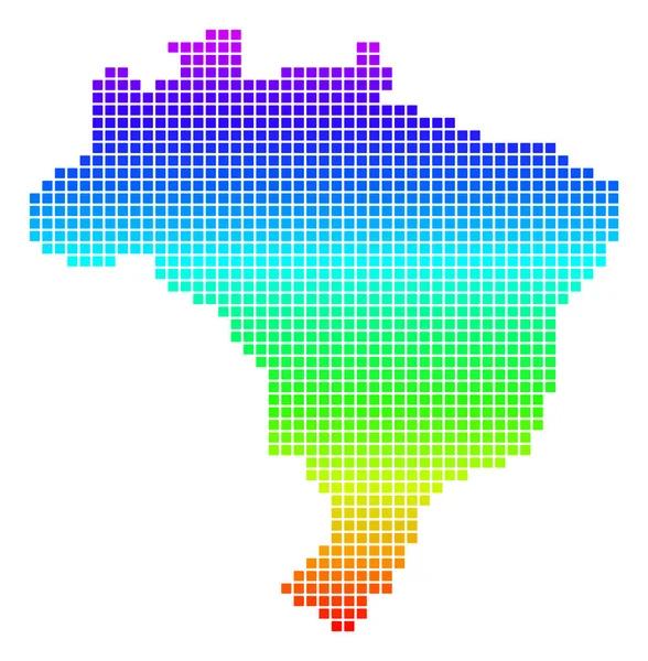 Parlak noktalı Brezilya harita — Stok Vektör