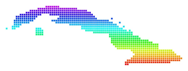 明るい点線キューバ地図 — ストックベクタ
