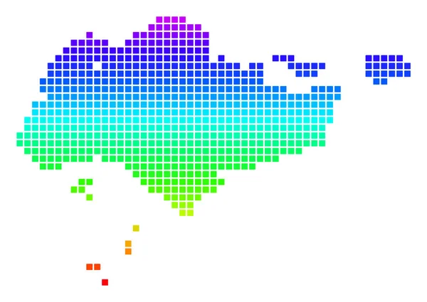 Bright Dot Сінгапур Карта — стоковий вектор