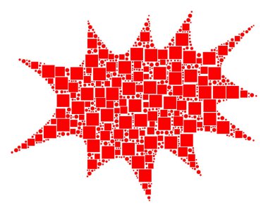 Boom Bang bileşimi kareler ve daireler