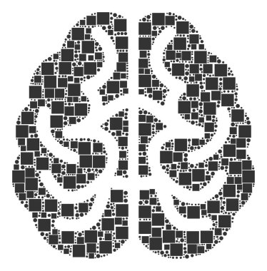 Beyin mozaik kareler ve daireler