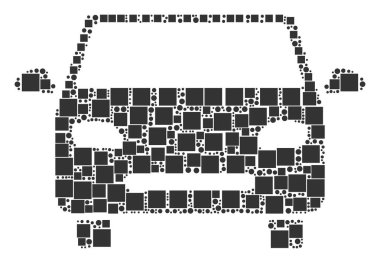 Araba mozaik kareler ve daireler