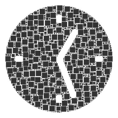 Kareler ve daireler saat kolaj