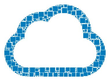 Bulut mozaik kareler ve daireler