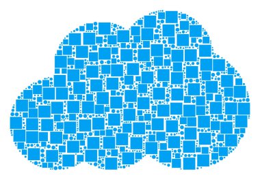 Bulut kolaj kareler ve daireler