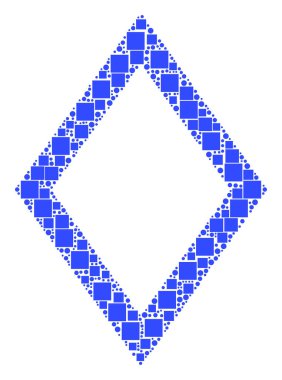 Kontur Rhombus kolaj kareler ve daireler