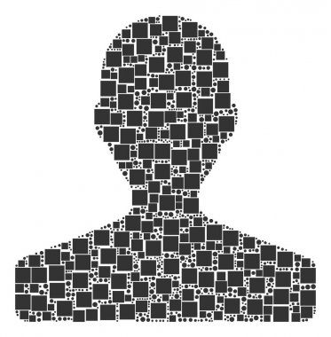 Müşteri mozaik kareler ve daireler