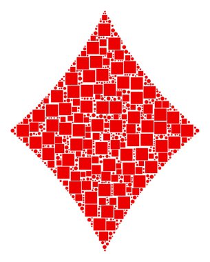 Elmas takım elbise bileşimi kareler ve daireler