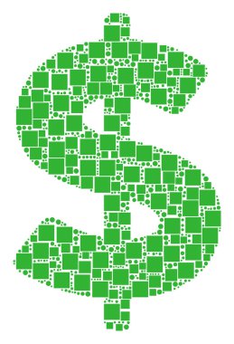 Doları kolaj kareler ve daireler