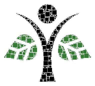 Eco adam kolaj kareler ve daireler