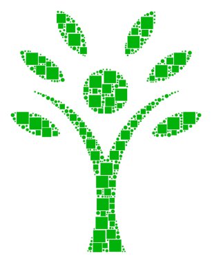 Eco adam kolaj kareler ve daireler