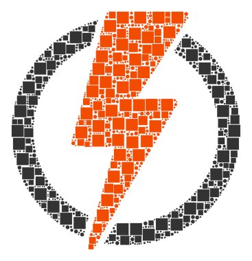 Elektrik mozaik kareler ve daireler