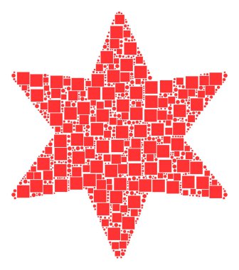 Havai fişek yıldız mozaik kareler ve daireler