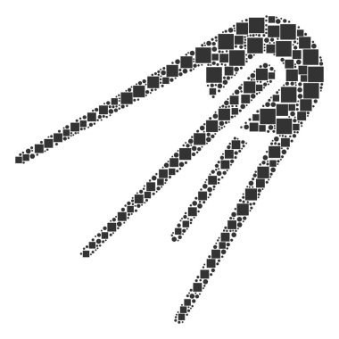 İlk uydu kolaj kareler ve daireler