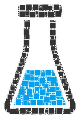 Şişesi bileşimi kareler ve daireler