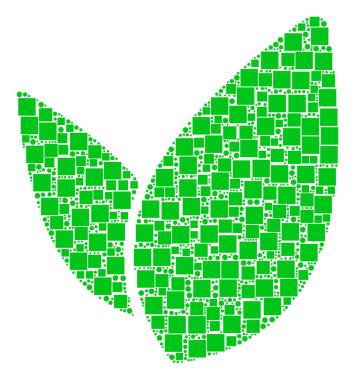 Çiçek lahanası bileşimi kareler ve daireler