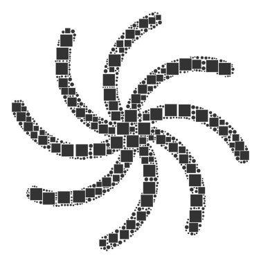 Galaxy kolaj kareler ve daireler