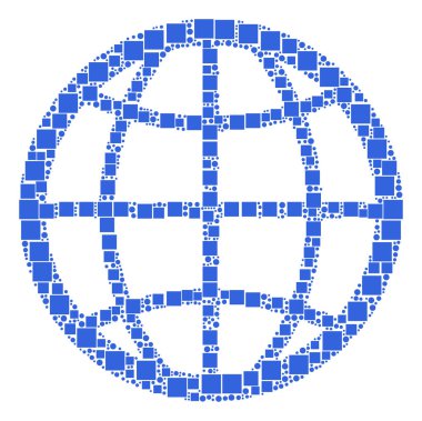 Dünya mozaik kareler ve daireler