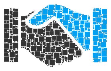 El sıkışma kolaj kareler ve daireler