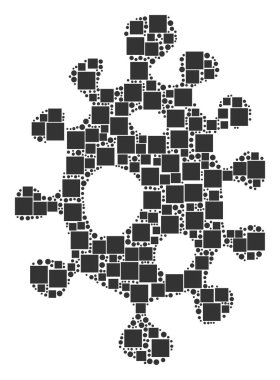 Enfeksiyon hücre kolaj kareler ve daireler