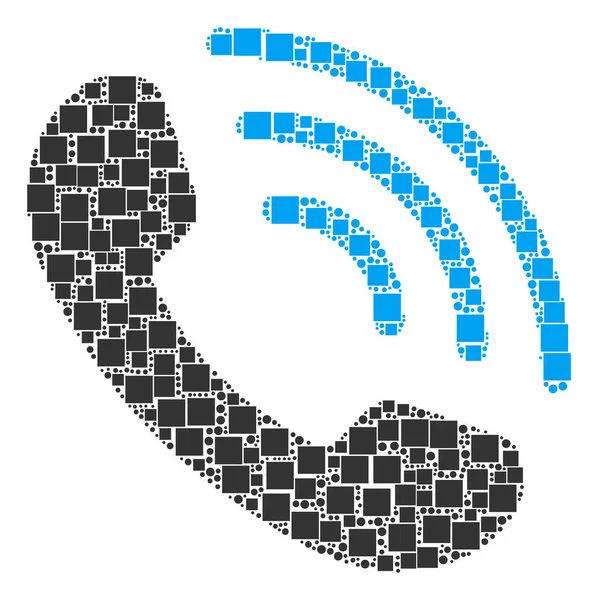 Çağrı yüzük kolaj kareler ve daireler