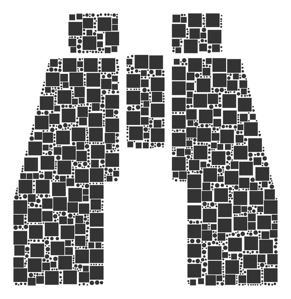 Dürbün mozaik kareler ve daireler bulmak