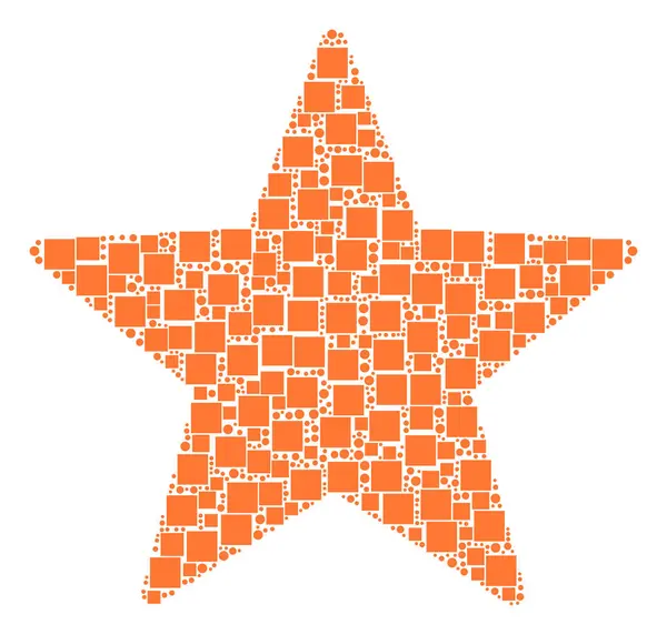 Havai fişek yıldız bileşimi kareler ve daireler