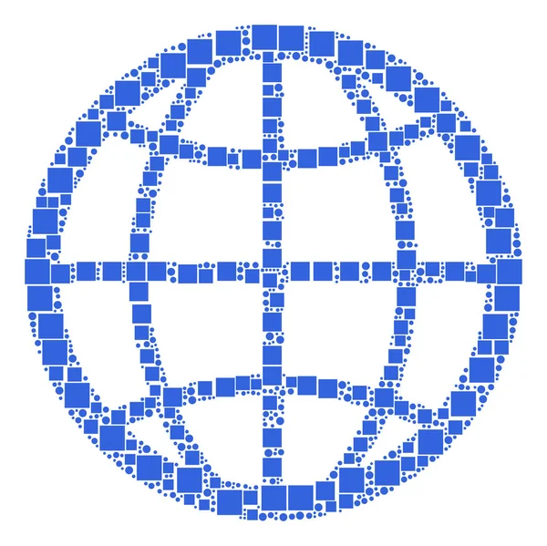 Dünya mozaik kareler ve daireler