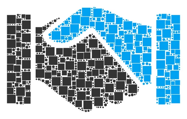 El sıkışma kolaj kareler ve daireler