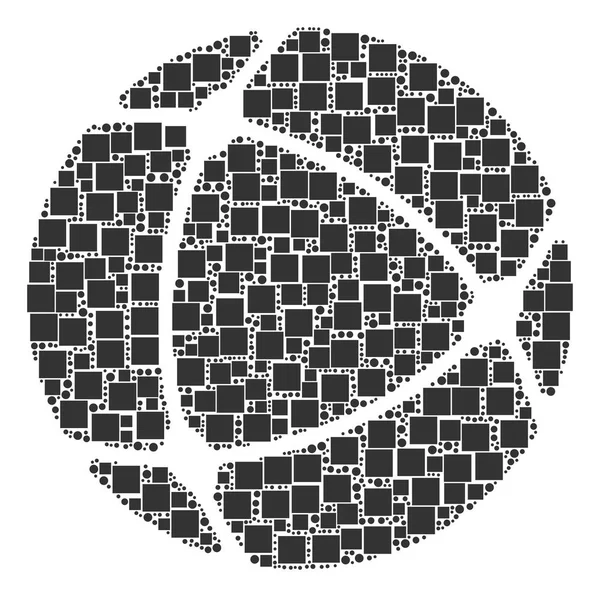 Internet σύνθεση τετράγωνα και κύκλους — Διανυσματικό Αρχείο