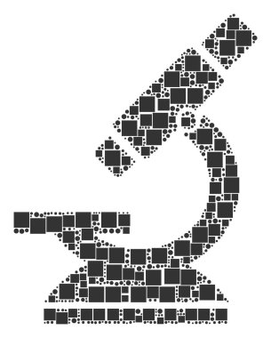 Mikroskop kolaj kareler ve daireler