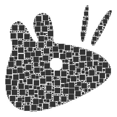 Fare kafa bileşimi kareler ve daireler