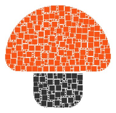 Mantar kolaj kareler ve daireler