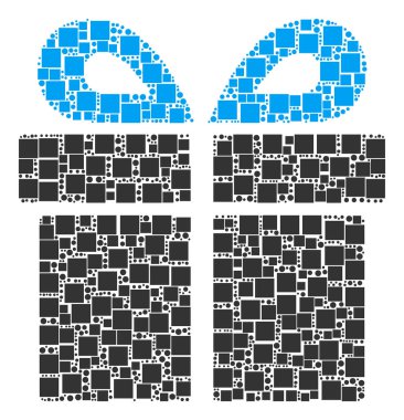 Kareler ve daireler mevcut kolaj