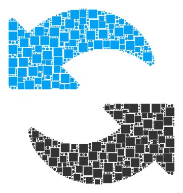 Kolaj kareler ve daireler Yenile