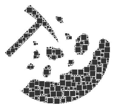 Araştırma kompozisyon kareler ve daireler kayalar