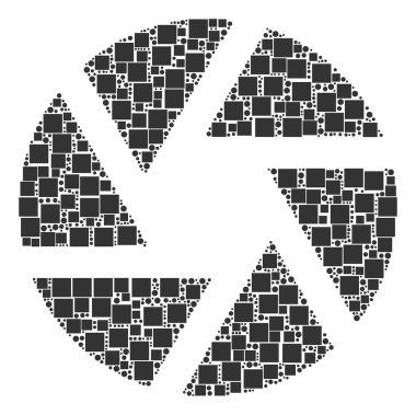 Çekim mozaik kareler ve daireler