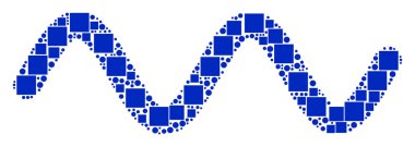 Sinusoid dalga bileşimi kareler ve daireler