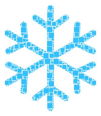 Kar tanesi kolaj kareler ve daireler