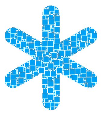 Kar tanesi kolaj kareler ve daireler