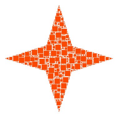 Uzay yıldız kolaj kareler ve daireler