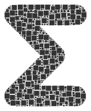 Toplam kolaj kareler ve daireler