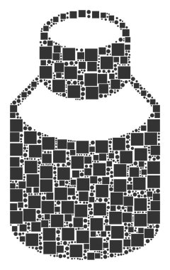 Şişe kolaj kareler ve daireler