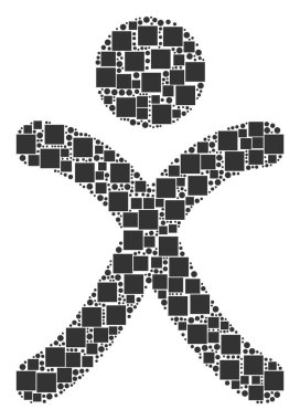 Nesil çocuk kolaj kareler ve daireler x