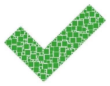 Mozaik kareler ve daireler Evet