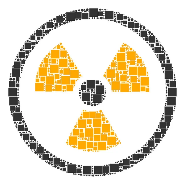 Radioaktive Zusammensetzung von Quadraten und Kreisen — Stockvektor